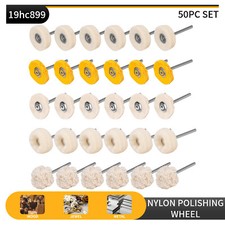 50PC Set Abrasive Wheel Nylon Polishing Brush 3mm Shank For Dremel Rotary Tool