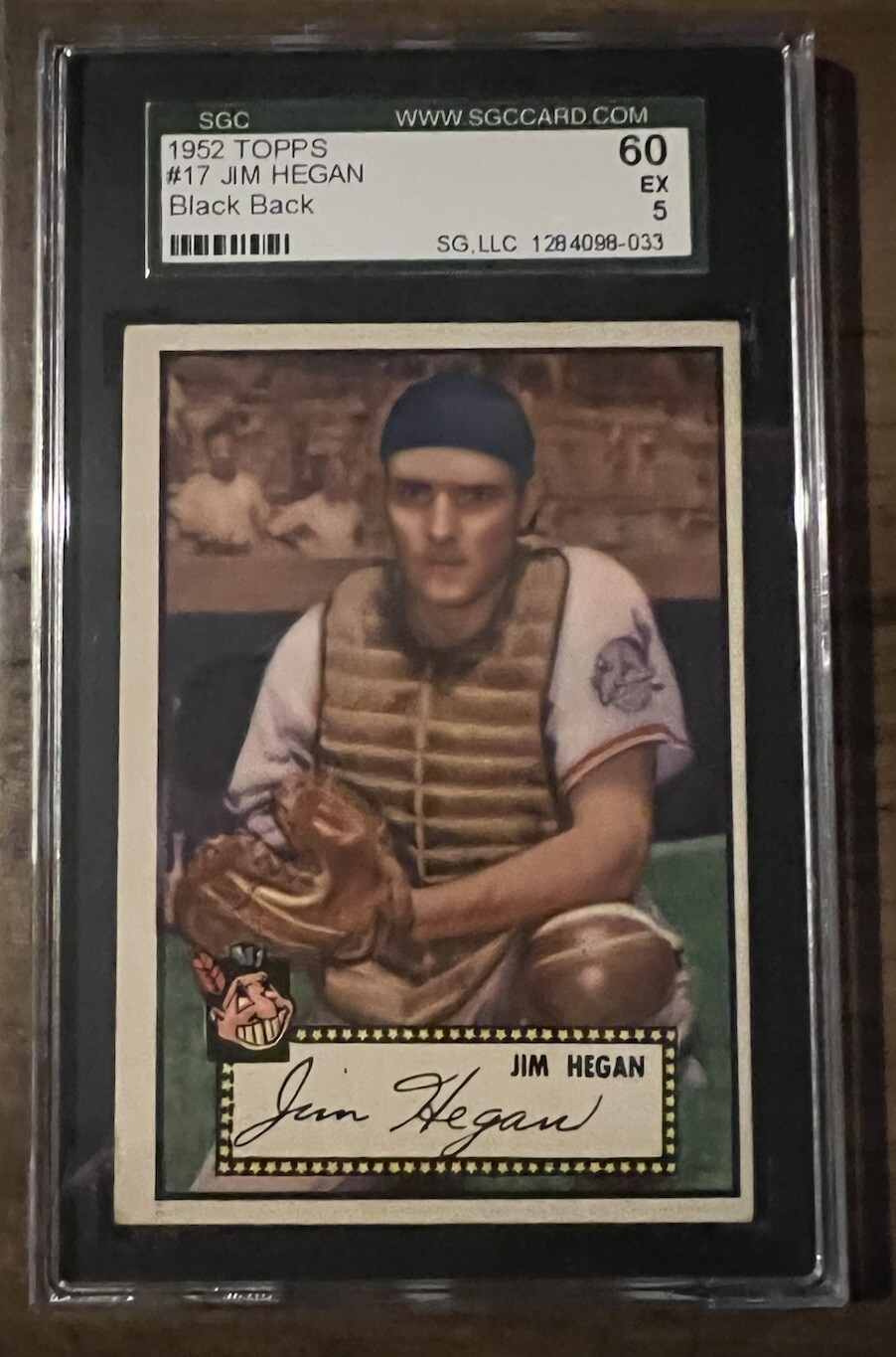 1952 Topps Jim Hegan #17 SGC 5 EX