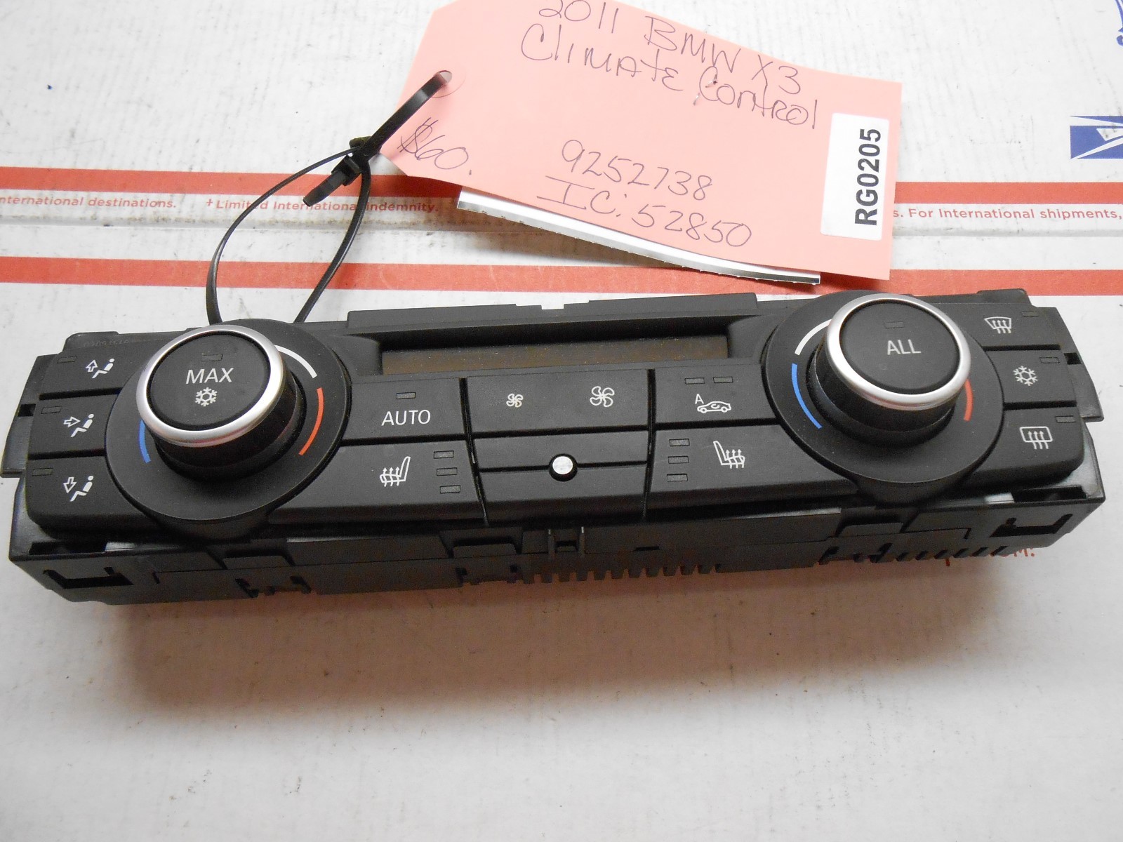 11 BMW X3 climate control 9252738 ic 52850 RG0205 eBay