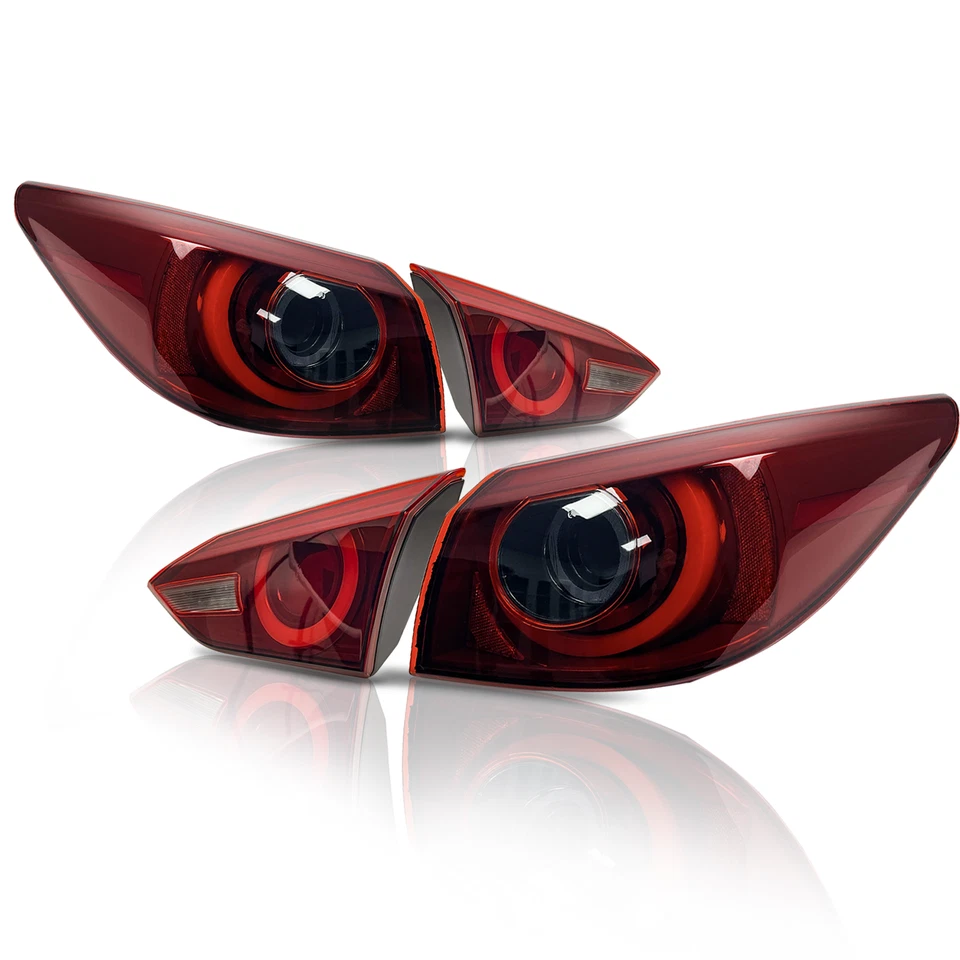 Luz trasera LED roja luz trasera freno trasero para Infiniti Q50 V37 400R 2018-2023 par Foto 3 de 4