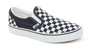 boys checkered slip on vans