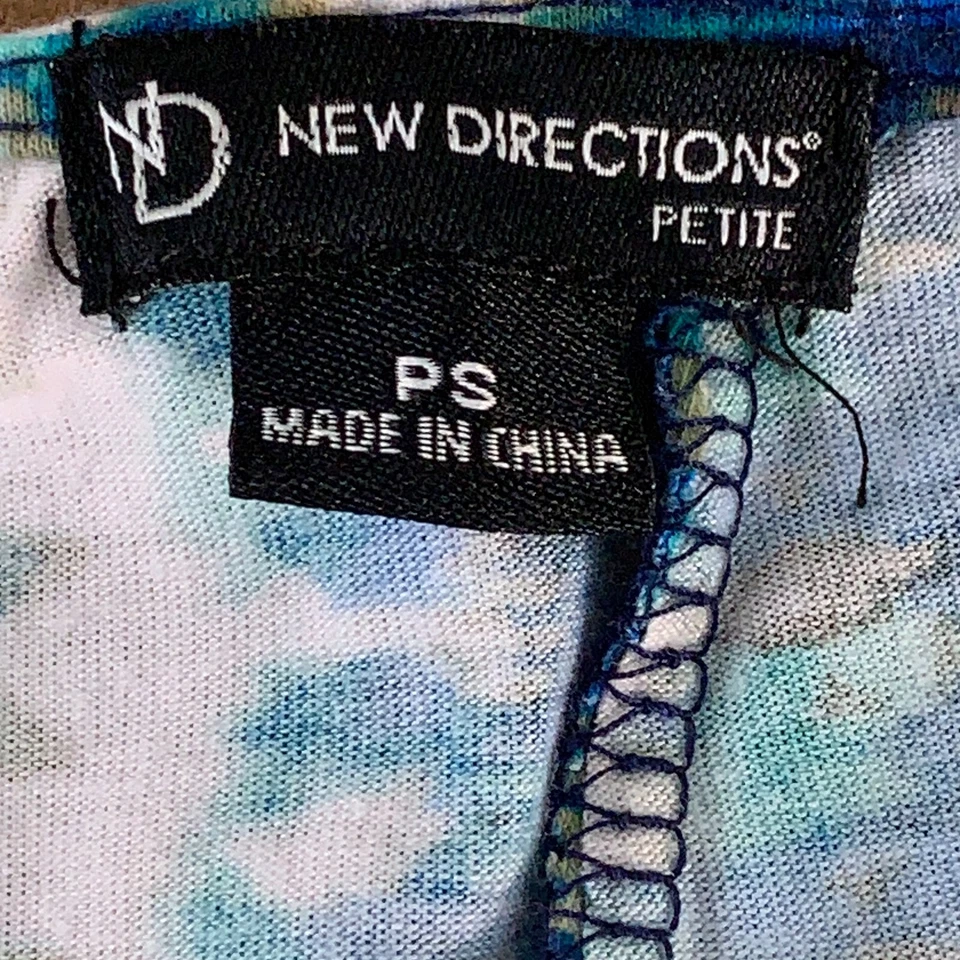 New Directions Women's Petite Small Striped Sleeveless Handkerchief Hem Dress - Image 2 of 4