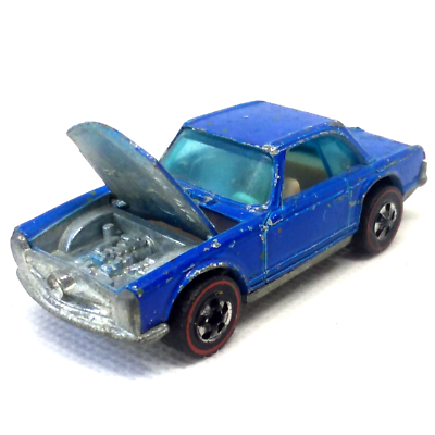 Hot Wheels Redline Mercedes Benz 280SL 1969 Blue White Int. Made