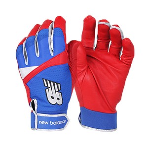 blue and red batting gloves