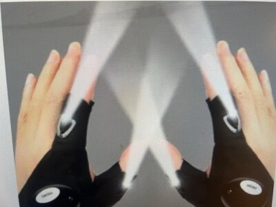 Premium LED Flashlight Gloves -  Stocking Stuffers for Camping Tools for Adults