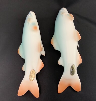 VINTAGE NORITAKE BONE CHINA 2 PORCELAIN JAPANESE AYU FISH