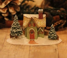 Wee Forest Folk WEE GLITTER HOUSE, WFF# A-65, House for Christmas Minis 2022