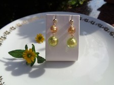 Ohrringe mit Murano-Perlen, Blattgold, Gold Filled