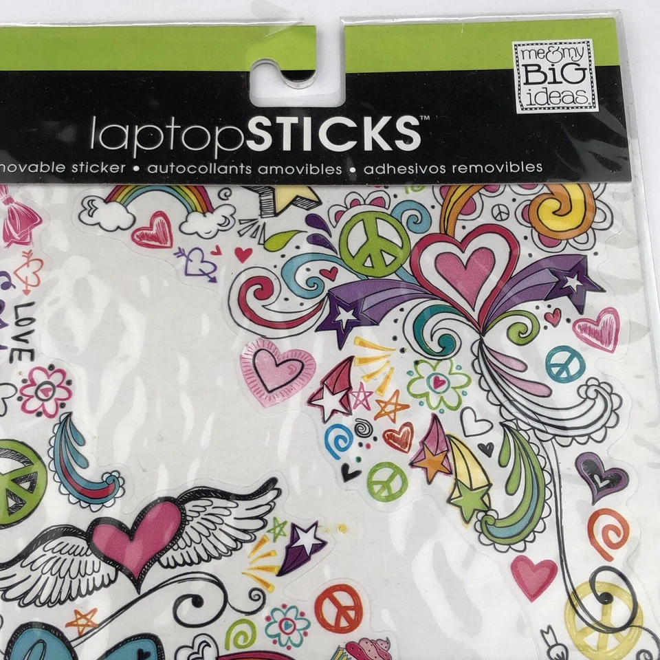 Laptop Stickers me & my BIG ideas Laptop STICKS Removable “Peace & Love” - Image 2 of 4