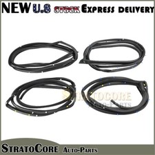 For 1994-1997 Honda Accord Door Weatherstrip 4pc Sllence Opening Gasket On Door