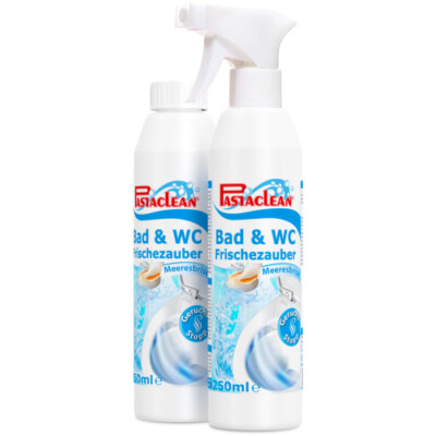 Pastaclean  2x 250 ml Bad & WC Frischezauber Duftspray (Meeresbrise) Geruchsstop