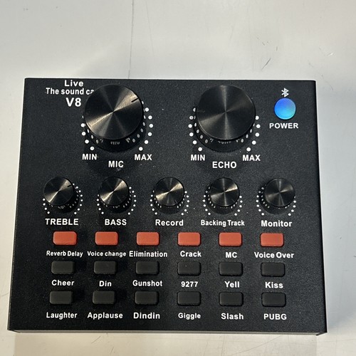 REMALL V8 -Live the sound Card- USB V8 Live External Sound Mixer Board - 第 1/2 張圖片