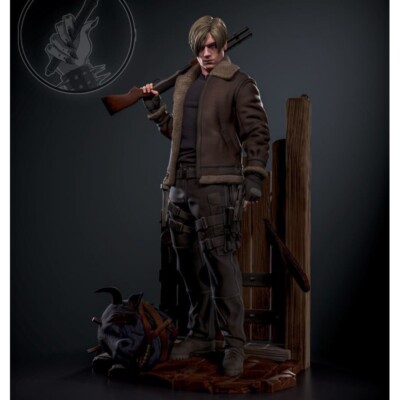 resident evil leon statue figur resin 1/10 unbemalt