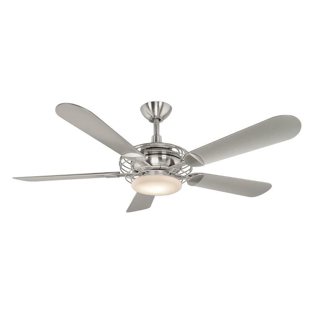 Hampton Bay Vercelli 52 In Indoor Brushed Steel Ceiling Fan With