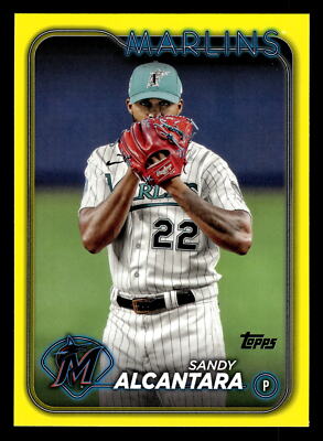 Sandy Alcantara Yellow 2024 Topps #636 Miami Marlins | eBay