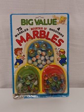Big Value Rainbow Marble Package Imperial Toy Company, 75 marbles, 4 shooters