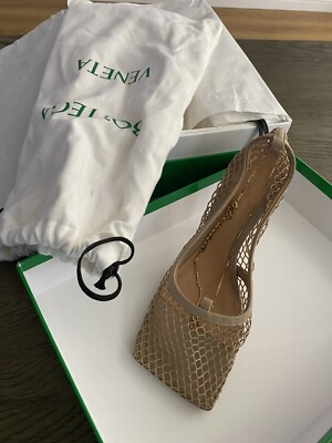 bottega veneta fishnet pumps with Leather And Chain