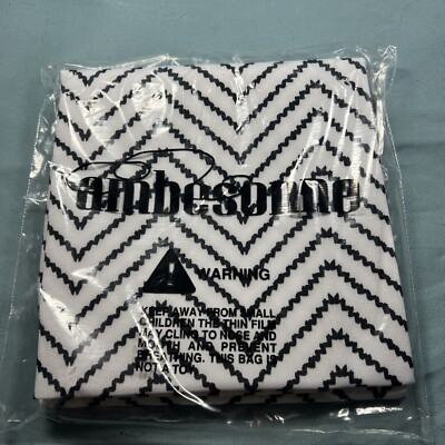 Throw Pillow Case White/ Black Square Cushion Cover 16 Inches Ambesonne T4
