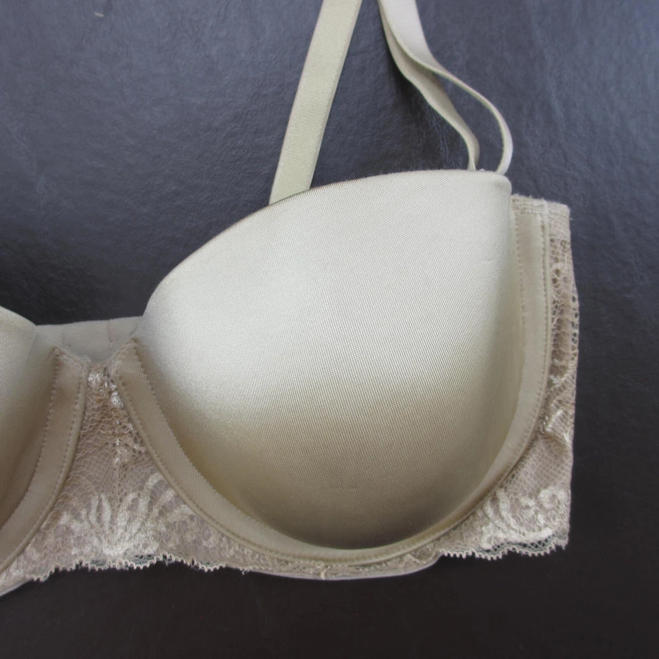 Sutiã Lilyette 36C bronzeado acolchoado com aro fecho ajustável atrás - Imagem 4 de 4