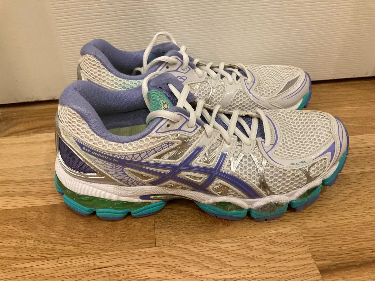 Asics Gel Nimbus 16 Womens 8.5 Walking Running Shoes White