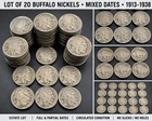 Lot of 20 Buffalo Nickels Mixed Dates Partial Full Dates Estate Coin Lot