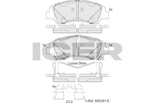 Bremsbelagsatz Vorne Mando-System für Hyundai i10 II BA Stufenheck III ab 13->