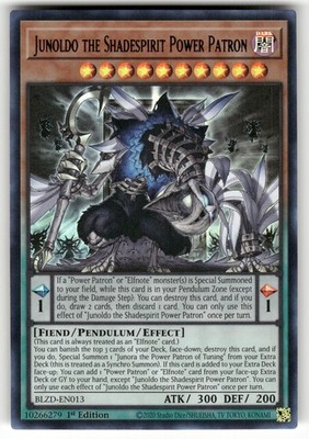 Junoldo The Shadespirit Power Patron BLZD-EN013 Blazing Dominion Yu-Gi-Oh NM