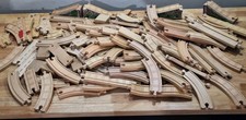 12 Pounds Thomas the Tank Inspired Wooden Train Tracks - Mixed Lot Of track