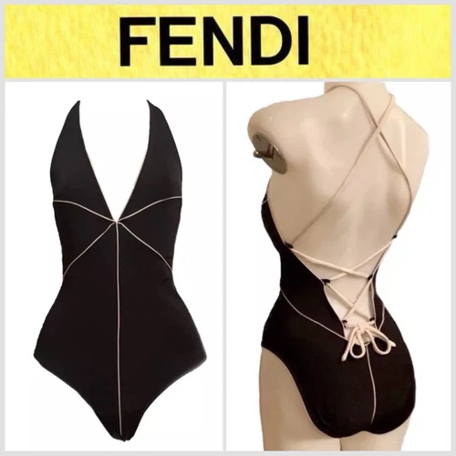 RARO costume da bagno vintage anni 90 Fendi by Karl Lagerfeld corsetto tuffo