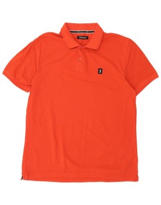 Refrigue Mens Polo Shirt Large Orange Cotton AT13