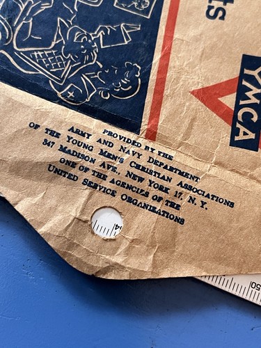 Vintage 1940s Empty Envelope, YMCA USO Hospital Kit For Convalescents - Picture 4 of 9