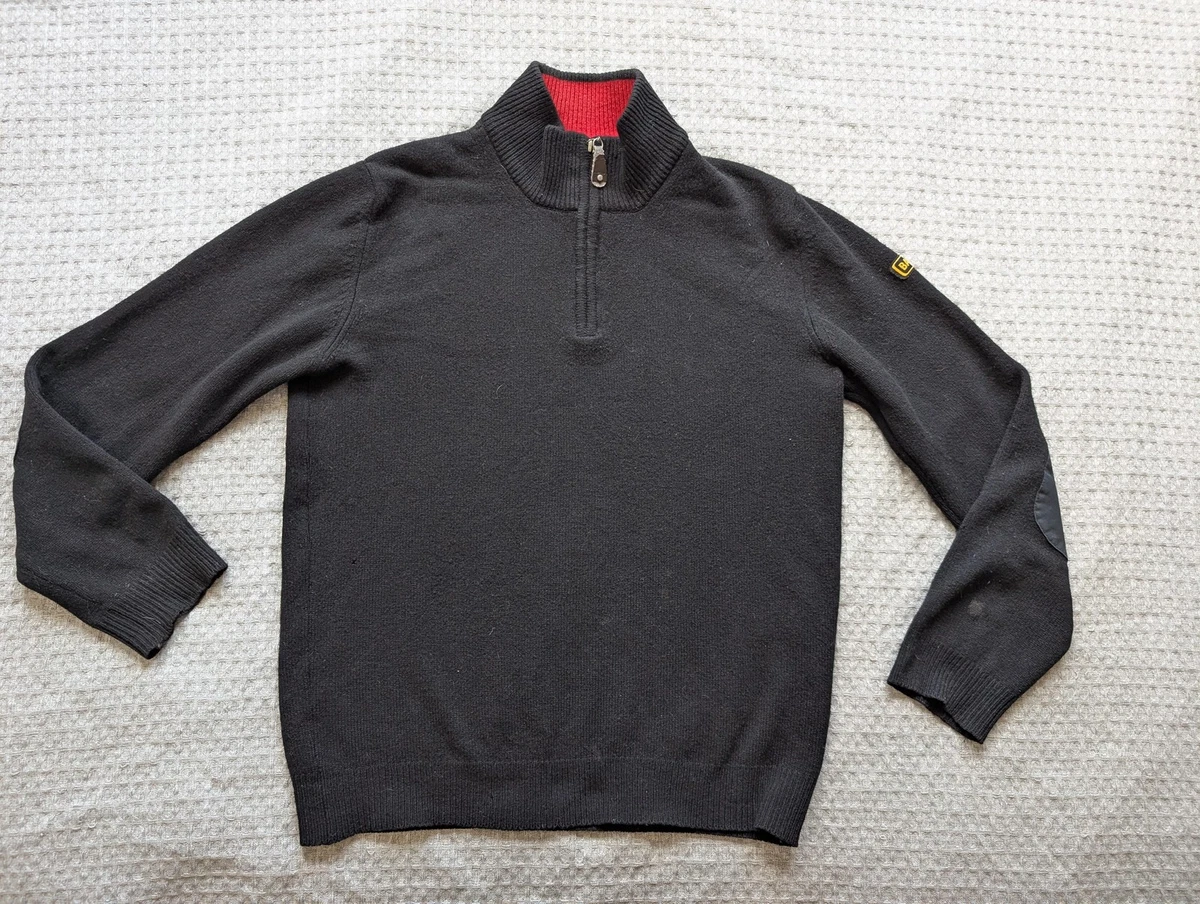 Wool Sweaters for Men Black 1/2 Zip Features | eBay