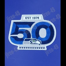 Seahawks 50th Anniversary Embroidered Iron / Sew-On Patch