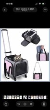 Expandable Rolling Pink Carrier Bag for Cats  Small Dogs Airline Approved