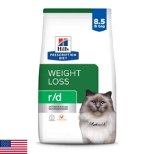 Hill's Prescription Diet r/d Weight Reduction Chicken Dry Cat Food, 8.5 lb Bag