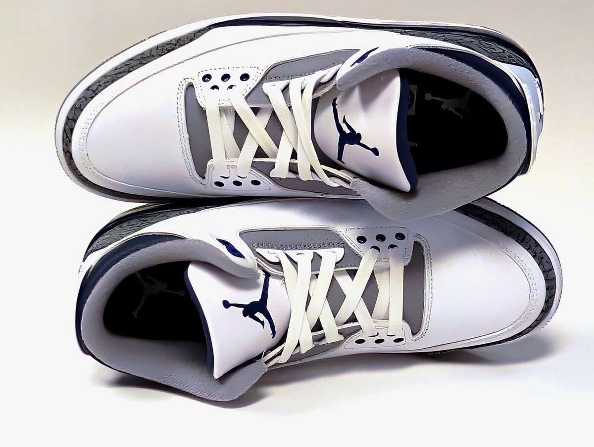Size 9.5 - Air Jordan 3 Retro Midnight Navy for sale online | eBay