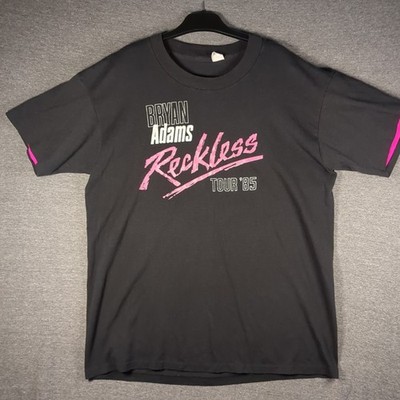 Vintage Bryan Adams Reckless 1985 Concert Shirt XL (M) Black Single Stitch 