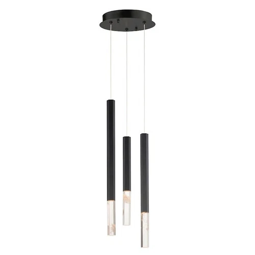 ET2 Lighting Diaphane LED 3-Light Pendant, Black - E11023-95BK - Picture 1 of 2
