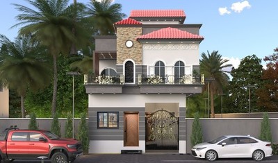 Modern House Design - 3D Luxury Villa Architectural Project - AutoCAD Plans & 3D