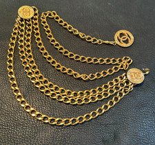 CHANEL BELT AUTH 80cm kenkenjp Medal Coin Vintage Medal Gp Chain GP Gold CC COCO