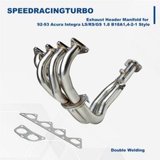 4-2-1 Style Exhaust Header Manifold For 92-93 Acura Integra Lsrsgs 1.8 B18a1