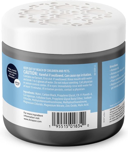 Amazon Basics Gel Eliminatore di Odori, Carbone di Carbone, 1,06 17 once (Confezione da 1), Nero - Foto 3 di 6