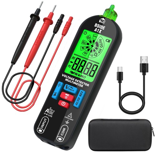 Digital Multimeter Tester Rechargeable Electrical Voltmeter, Smart Mode with ...