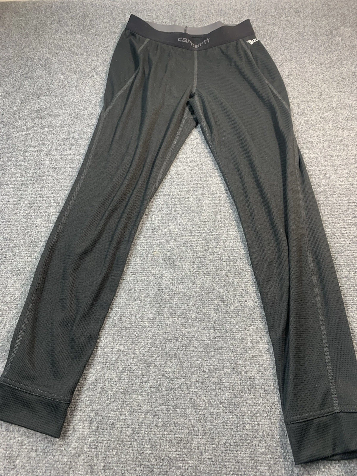 Carhartt Pants Base Layer Womens Medium 8-10 Black Pull On Elastic Waist