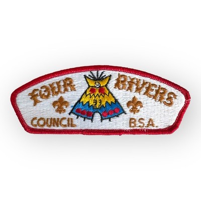 Four Rivers Council BSA CSP Teepee Patch Red Border Variant