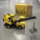 Vintage 1970s Tonka No. 2940 Mighty Mobile Crane Pressed Steel Truck w/ Box