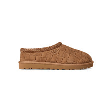 UGG Tasman II Woven Slippers Chestnut Brown Suede Slip On Shoes