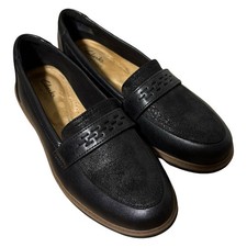 Clark s 8 Leather Suede black Loafers Comfort
