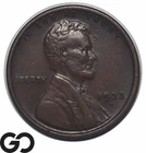 1922-D Lincoln Cent Wheat Penny, Better Denver Date, Choice XF++