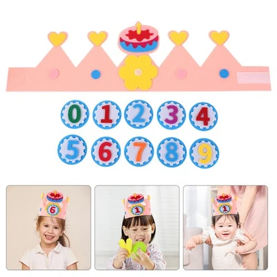 Chapeau De Fête Pour Tout-petit D'anniversaire Couronne Les Filles - Photo 1/4